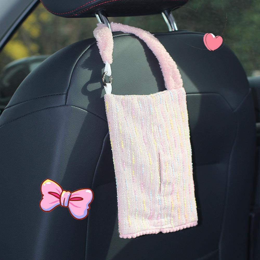 Adjustable French-Style Fabric Car Tissue Box Holder