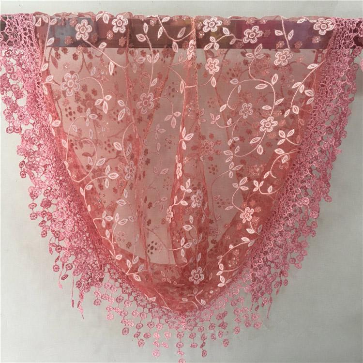 New Elegant Lace Scarf Hollow Out Embroidery Foulard Bandana Solid Color Triangular Scarf Thin Vintage Handkerchiefs Hair Woman