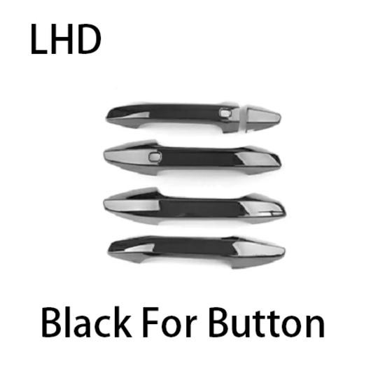 For Kia Sportage NQ5 -2026 Button Style Touch Style Exterior Door Handle Cover Carbon Fiber Bright Black Trim