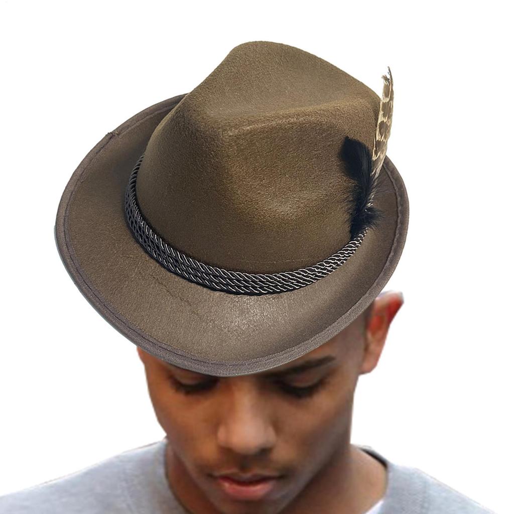 German Oktoberfest Hat Non-Woven Jazz Hat Dress Up Headgear For Adults Stage Performance Role Play Halloween Masquerade Ball