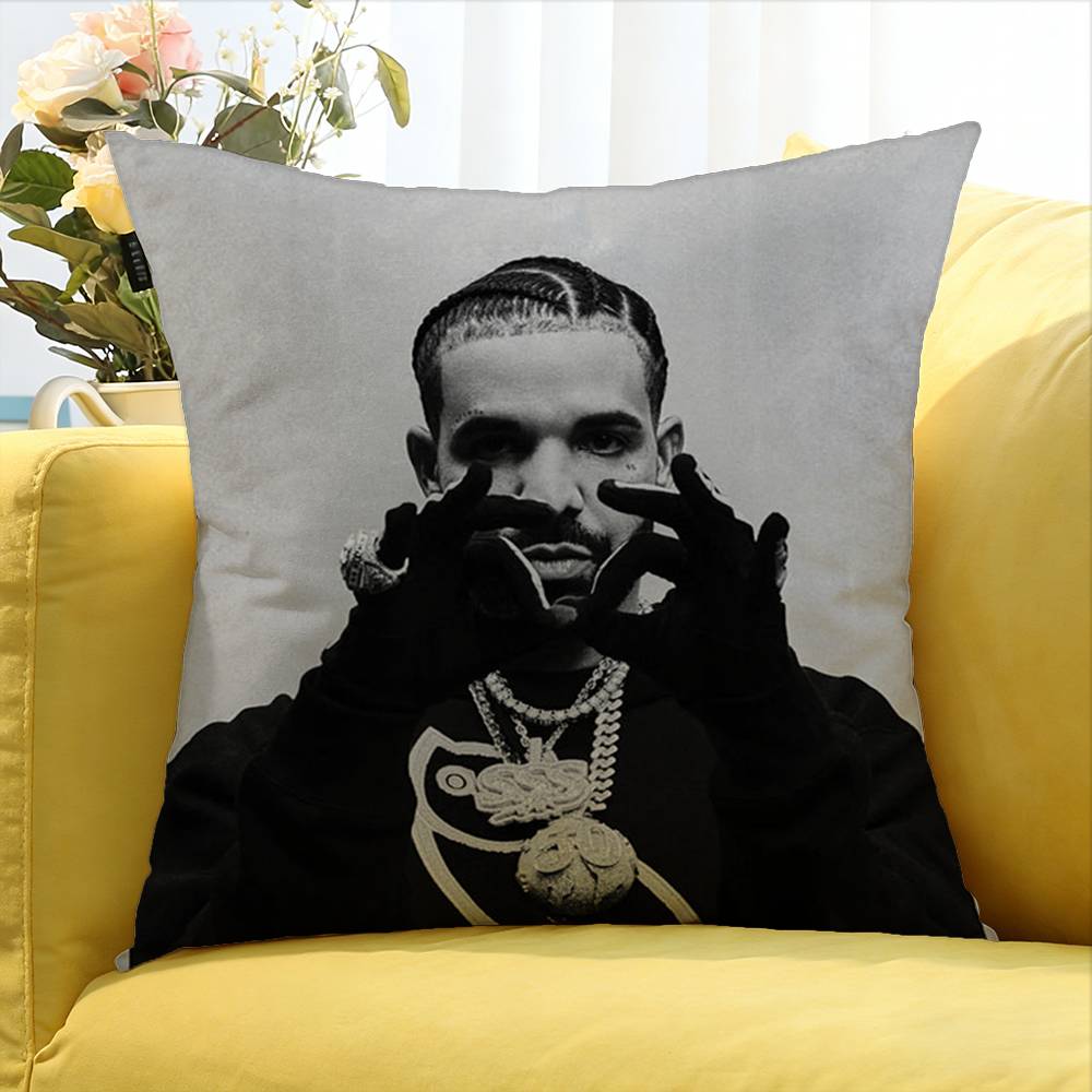 Rapper D-Drake World Various Sizes Square Pillow Case For Car Home Bedchamber Decor