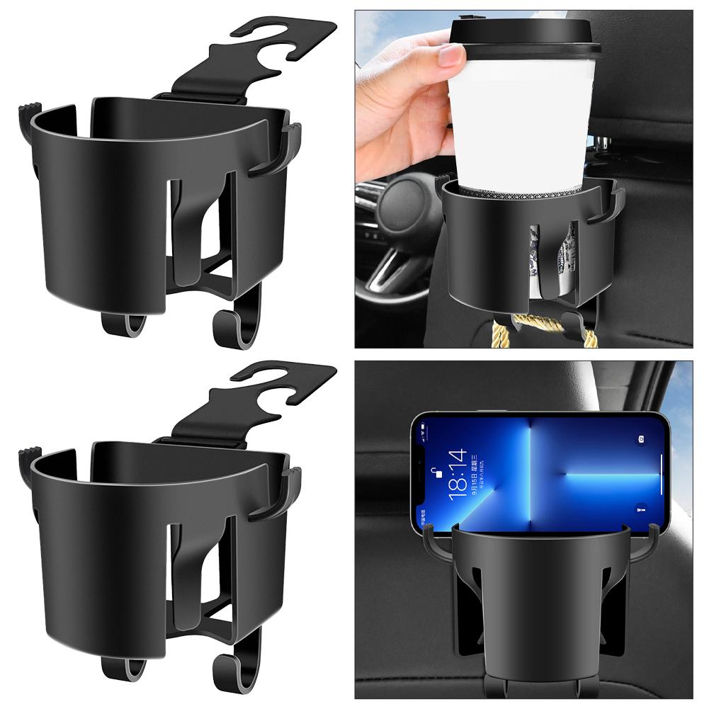 Multifunctional Car Seat Hook Organizer Headrest Hook With Cup Holder For Purse Bag Phone Back Seat Filler Car Accessories N7Q0