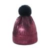 Modische dicke Herbst Winter Herren Damen Mützen Gestrickte Damen Mützen Mützen Pelz Pailletten Bling Mütze Wärmer Haube Damen Freizeitkappe