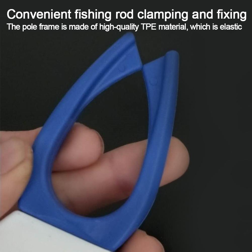 2 Pcs Fishing Rod Holder Fishing Bracket Clip Multi-function Fish Clip Holder Portable Elastic Fishing Tackle Accessories
