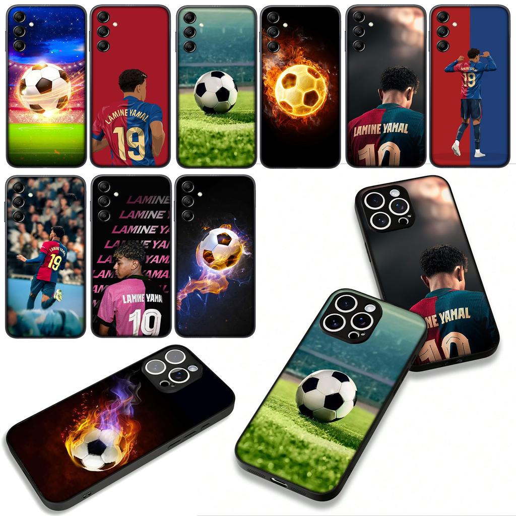 Für Samsung Galaxy A25 A37 A57 A12 A14 A31 A41 A50 A51 A70 A71 A72 A21S A04 M15 Note 20 9 8 10 Hülle Fußball Nr. 19 Football Nr. 19