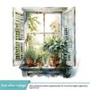 1 Stück Fenster-Landschafts-Druck PVC Flach 2D Selbstklebend Simulation Wandaufkleber Wohnzimmer Wandkunst Dekor