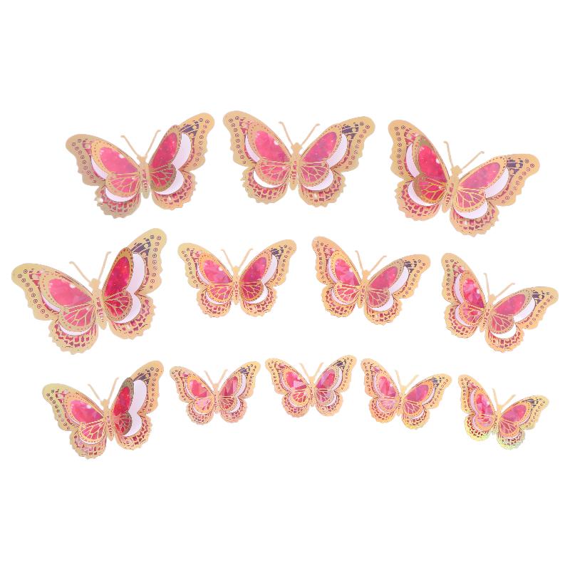 12Pcs Waterproof Butterfly Stickers Self Adhesive Ideal for Scrapbooking and DIY Projects