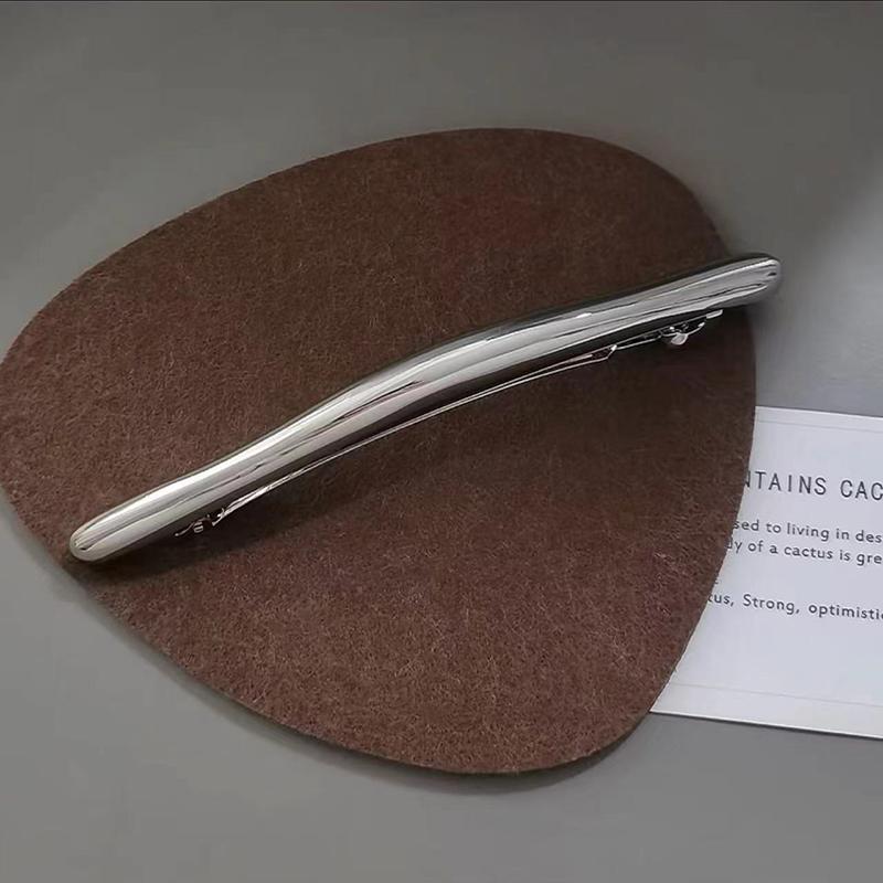 

Новые женские винтажные простые золотистые длинные заколки-полоски, металлические заколки для волос неправильной формы, женские гладкие заколки-автоматы