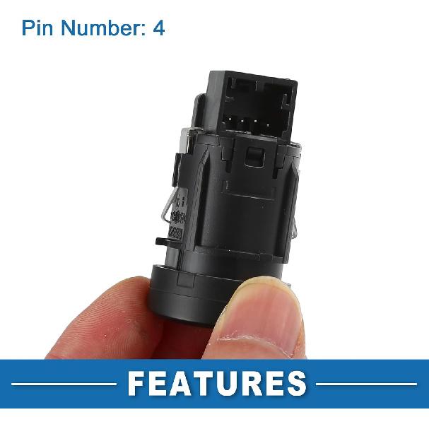 Push Button Starter Switch No.5ED905217 Engine Start Stop Switch Button for Skoda Karoq 2018-2021 Black