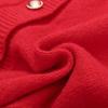 Kaslead New Arrival Women's Clothing Fashion Style Fashion Minimalist round Neck Fur Patchwork Knitted Long Sleeve Cardigan