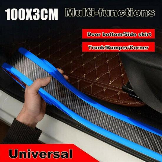Carbon Fiber Sticker Car Door Sill Scuff Cover Plate Sticker Accessories 1MxM