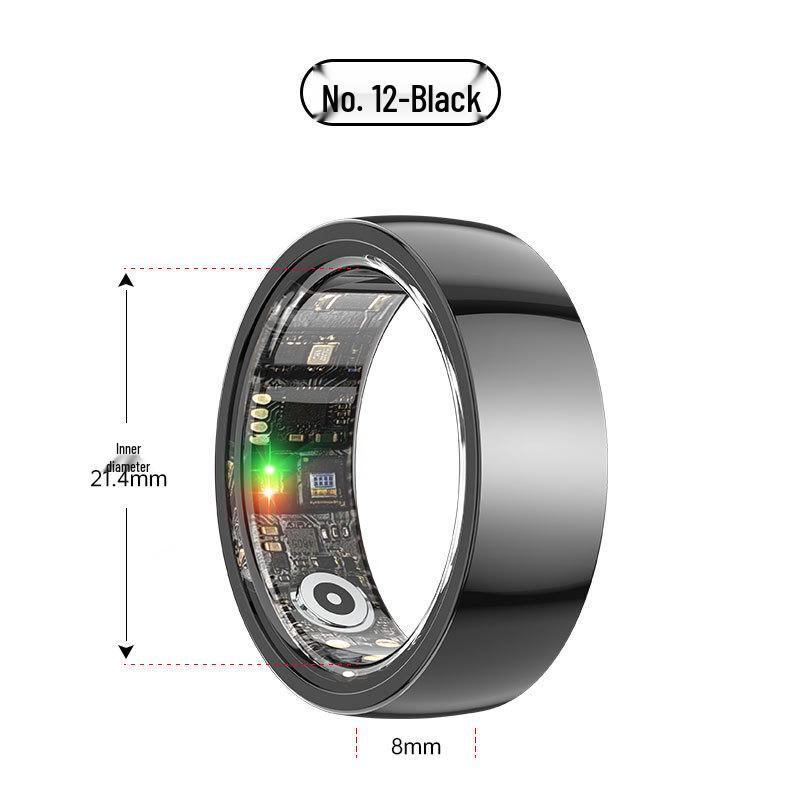 Smart Ring: Heart Rate, Blood Oxygen, Sleep Monitor & Waterproof Pedometer