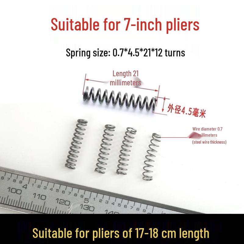 Spring-loaded Diagonal Cutting Pliers: 4, 5, 6, 7 inch with Small Compression Spring, Ideal for Circlip & Pressure Shrink Tasks.