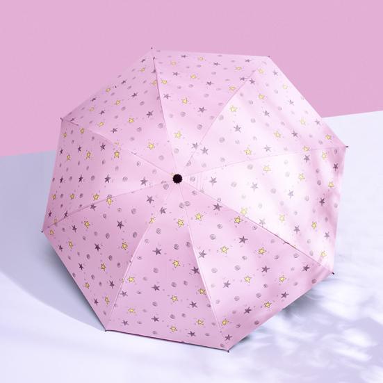 Mini-Regenschirm mit Sternenmuster, faltbar, wasserdicht, winddicht, UV-beständig