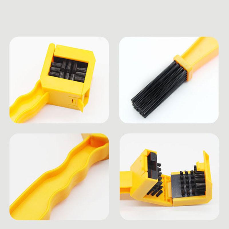 Bike Chain Brush Cycling Bicycle Wheel Scrubber Cleaning Care Tool For Chains Plates Flywheels