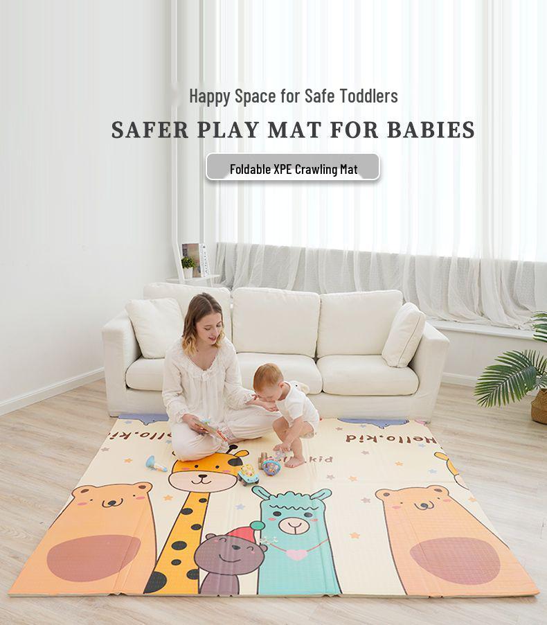 Thickened Foldable Baby Crawling Mat: Soft Foam Floor and Play Mat for Infants