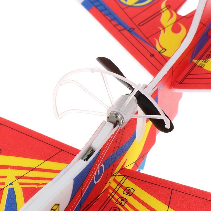 Avion de spumă electric, planor de lansare manuală, avion de aruncat cu lumină LED, model avion cu zbor automat, jucării de exterior pentru copii, cadouri pentru băieți
