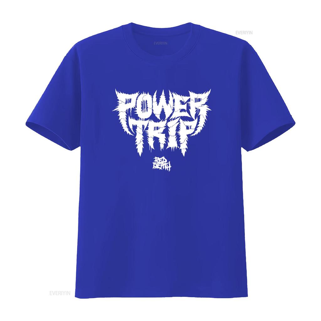 Power Trip Death Metal Band Print T-Shirt 2019 Tour Design vintage gewaschen bequem dehnbar stilvoll grafisch leicht homme