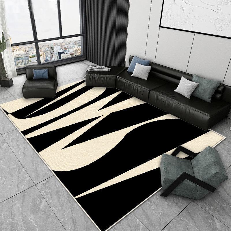 Simple Abstract Art Style Carpet Living Room Sofa Bedroom Study Kitchen Entrance Door Mat Non-slip Cartoon Retro Home Decor Rug