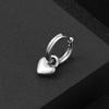 Wannee 2pcs Cross Feather Stud Earrings Punk Rock Style Stainless Steel Hiphop Jewelry For Women Men