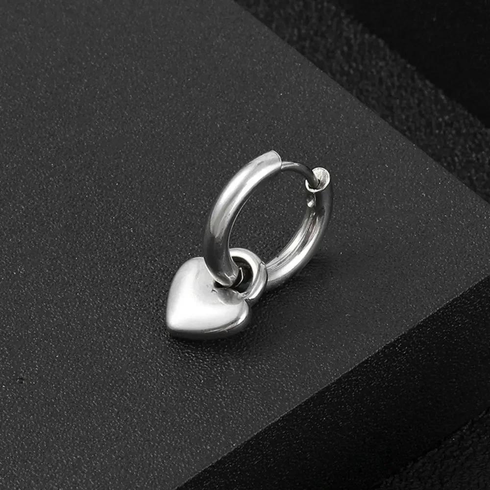 Wannee 2pcs Cross Feather Stud Earrings Punk Rock Style Stainless Steel Hiphop Jewelry For Women Men