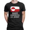 Oversized T Shirt Summer Make America Go Away Leisure TShirts Greenland Flag Cotton Tshirt for Men Y2K Short Sleeve Clothing