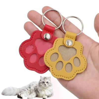 Haustier Gedenk Schlüsselanhänger Kunstleder Katzenkralle Design Beutel zur Aufbewahrung von Tierhaaren Haustierfell Andenken Schlüsselanhänger für Tierliebhaber