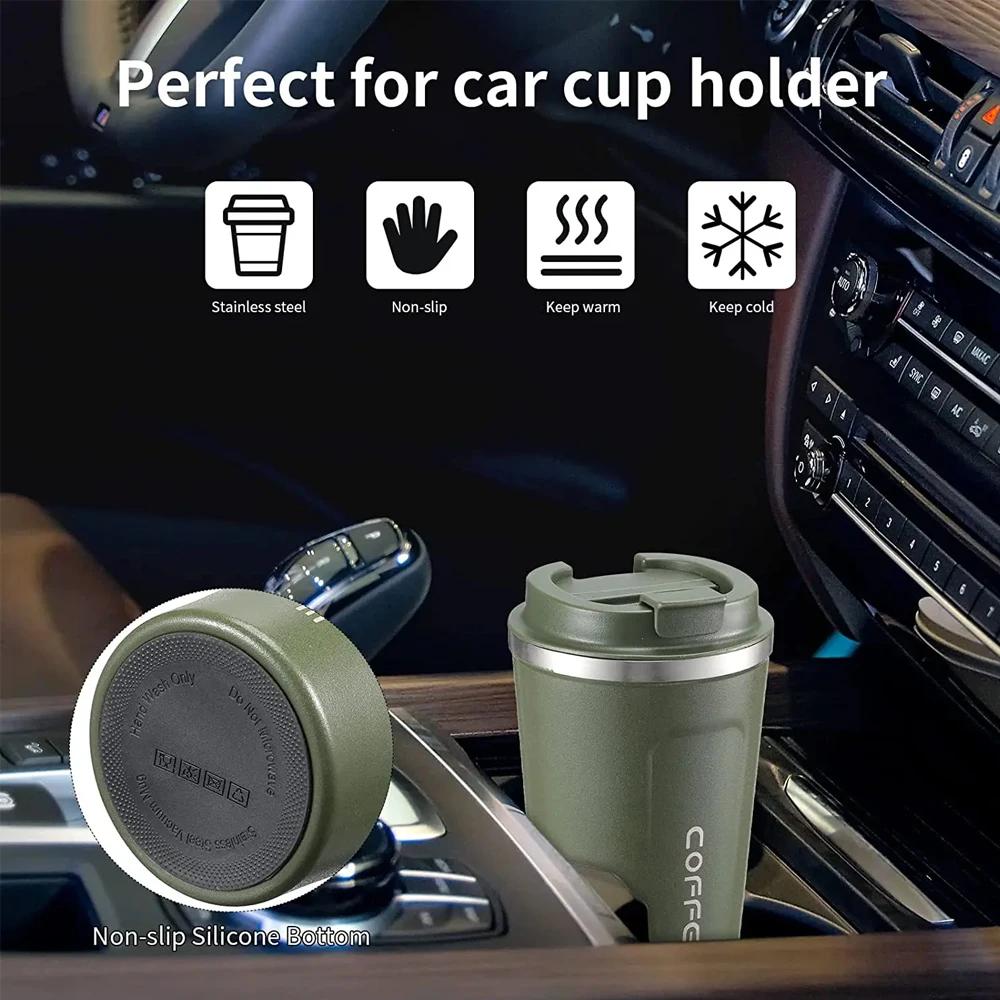 380ML/510ML Travel Coffee Mug Car Vacuum Flasks Stainless Steel Thermal Mug Leakproof Tea Coffee Cup  Portable Insulated Bottles