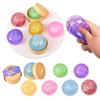 Steamer Bun Sensory Stress Ball Squeeze Toy Glitter Colored Squishy Dumpling Decompression Ball Fidget Toy for Anxiety Relief