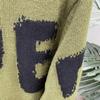 European Fashion Unisex Long-Sleeve Wool Sweater with Letter Print