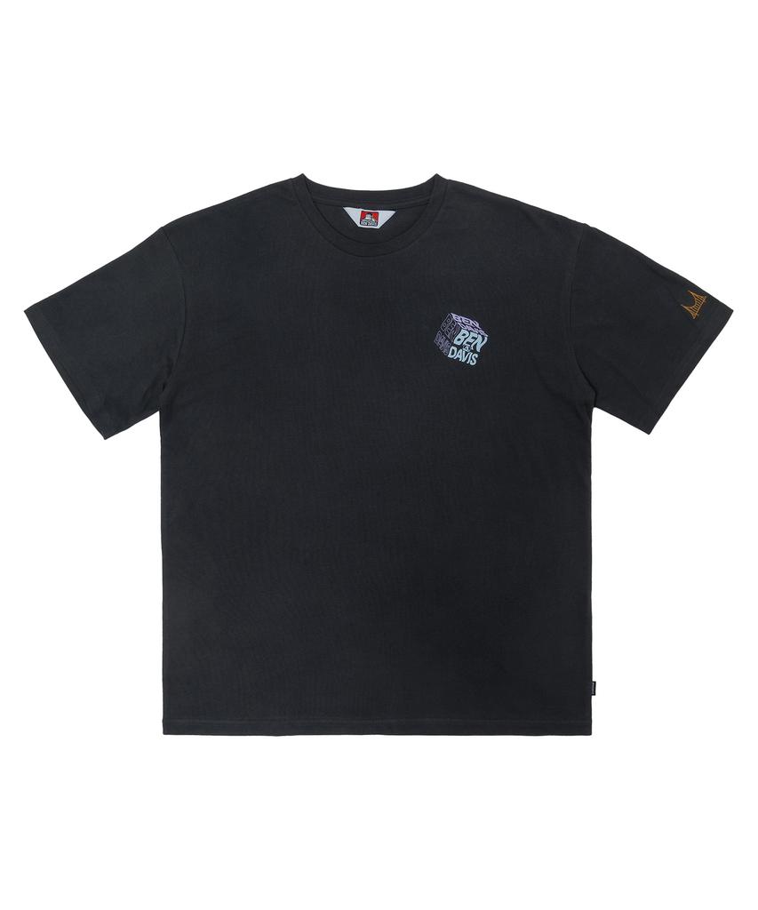 BEN DAVIS Original Cube Print Tee White
