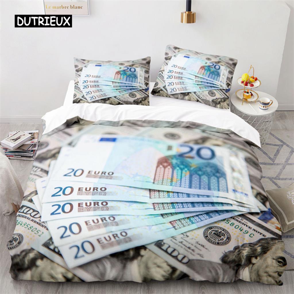 

Пододеяльник Доллары Деньги Микрофибра Долларовые купюры Федеральной резервной системы США с портретом Бенджамина Франклина Декор комнаты EU single(135x200cm)