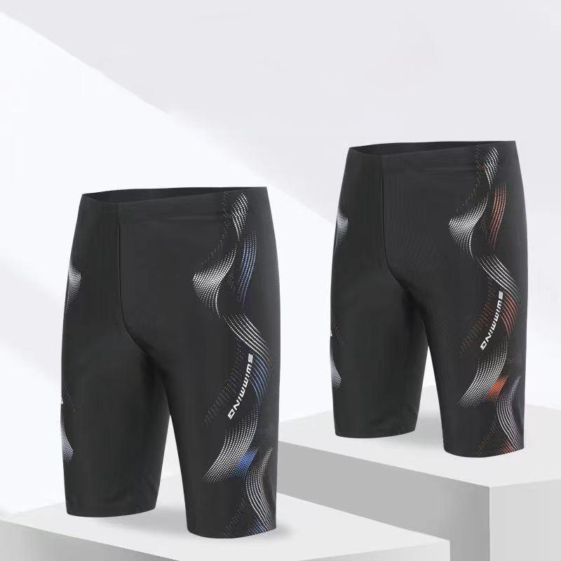 Men's Plus Size Quick-Dry Swim Trunks - Comfortable & Fashionable Flat Leg Design