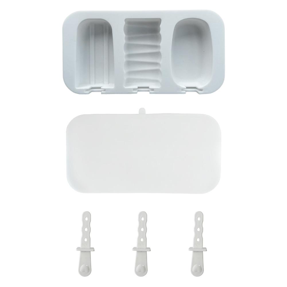 3er-Pack Silikon-Eis am Stiel-Form BPA-frei Eisformen Stapelbar Eis am Stiel-Hersteller Wiederverwendbare Stiele und Abdeckungen Eiscreme-Werkzeug
