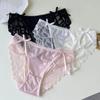 Seamless Lace Flower Panties Bow Women Underwear Lingerie Lace Mesh Briefs  Lady