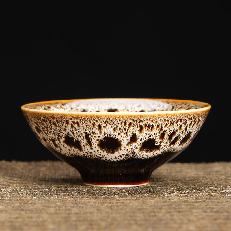 Kiln Change Tea Cup Ceramic Cups and Lanterns Kung Fu Small Tea Cups Master Cup Single Cup Jianjian Tea Set Tea Bowl Tea Cups Bucket Hats Cups