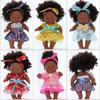 20cm African American Vinyl Reborn Doll - Cute Plush Toy for Children