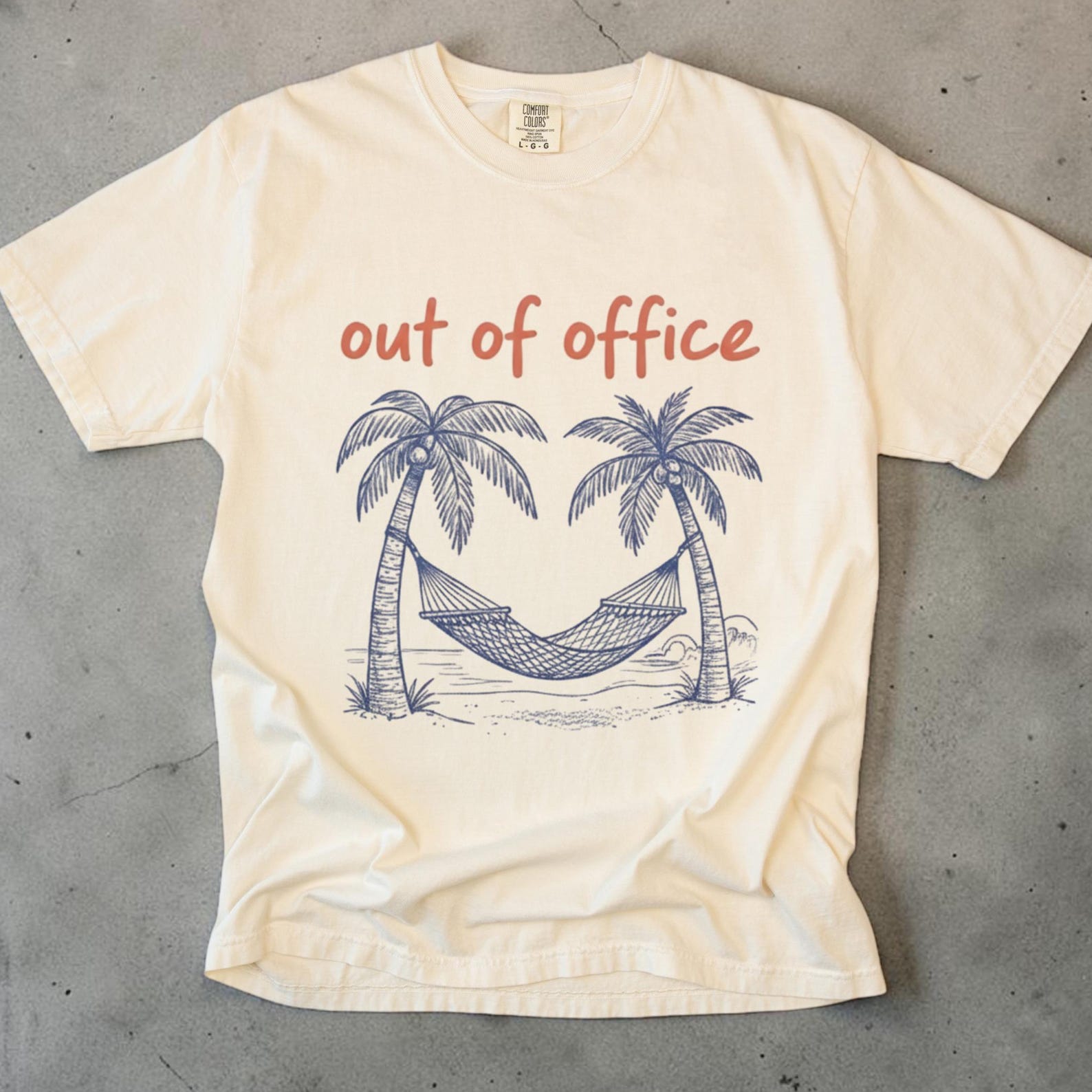 Out of Office Shirt, Beach Vacation T shirt, Unisex Comfort Colors Tee, Funny Vacation Shirt, Summer Graphic Tee, Trendy Travel Shirt, Vacay M