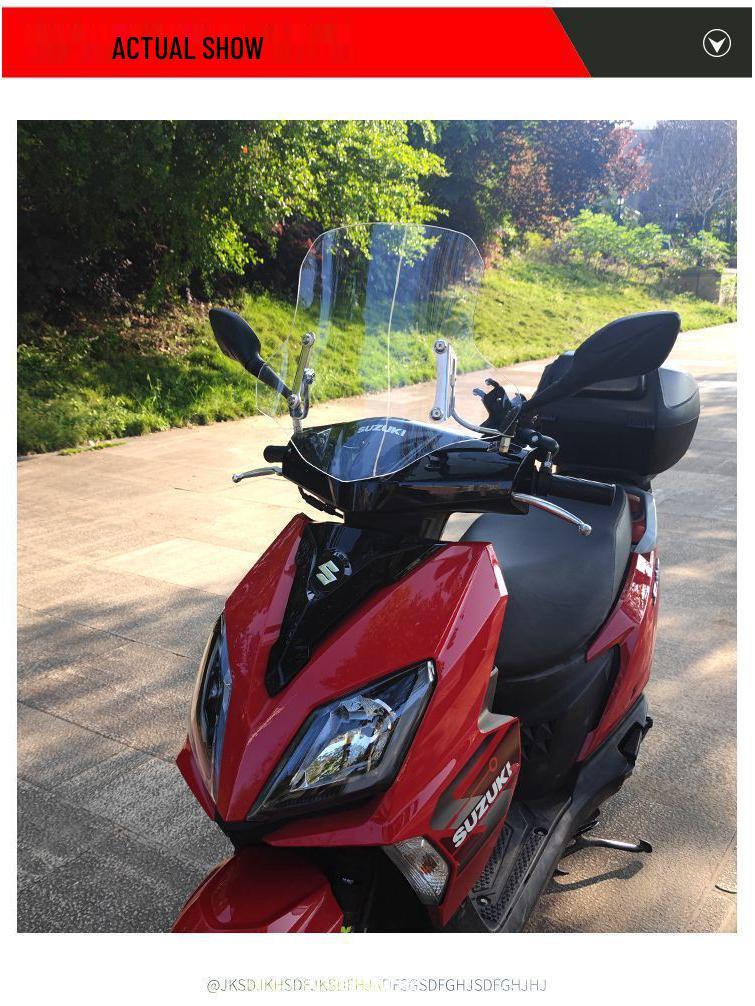 E5G Suitable for Suzuki UY125 Motorcycle Scooter Windshield Glass Front Shield
