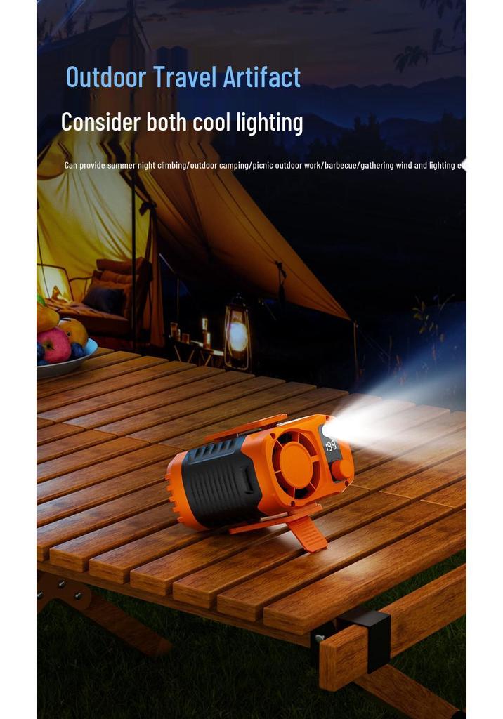 Portable Waist Fan for Outdoor, Construction, and Camping - Long Battery, Strong Wind