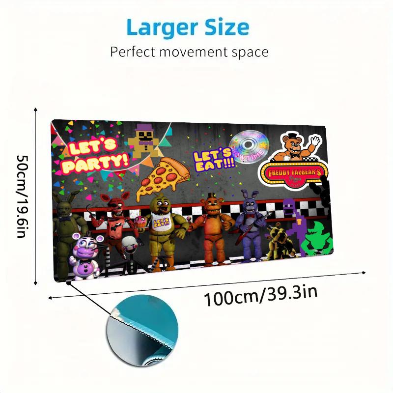 FNAF Freddy Color Mouse Pad Large Gaming Table Cushion Non-slip Laptop Tablet Big Mousepad XXL Mat Mini PC Playmat With Lock edge