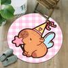 1pc Capybara Carpet, Round Rug, Comfortable, Suitable for Entryways, Living Rooms, Office, And Bedrooms, Christmas Decoration