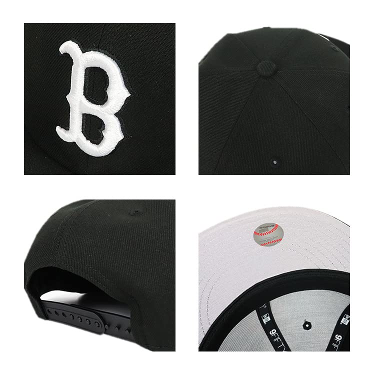 [New Era] 9FIFTY Cap for Men, Major League Baseball, Boston Red Sox, Black x White, Black [Used]