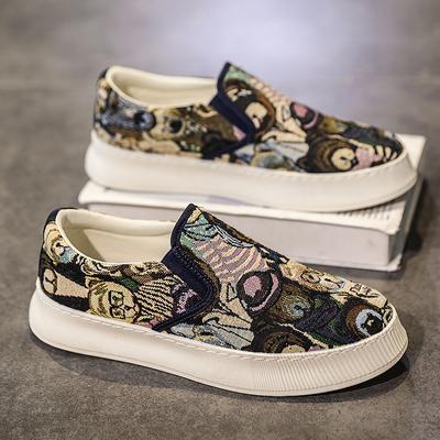 Loafers Sports and Leisure Fabric Casual Sneaker Skateboard Ventilate Men's Casual Shoes Male Sneakers Wear-resistant Non-slip