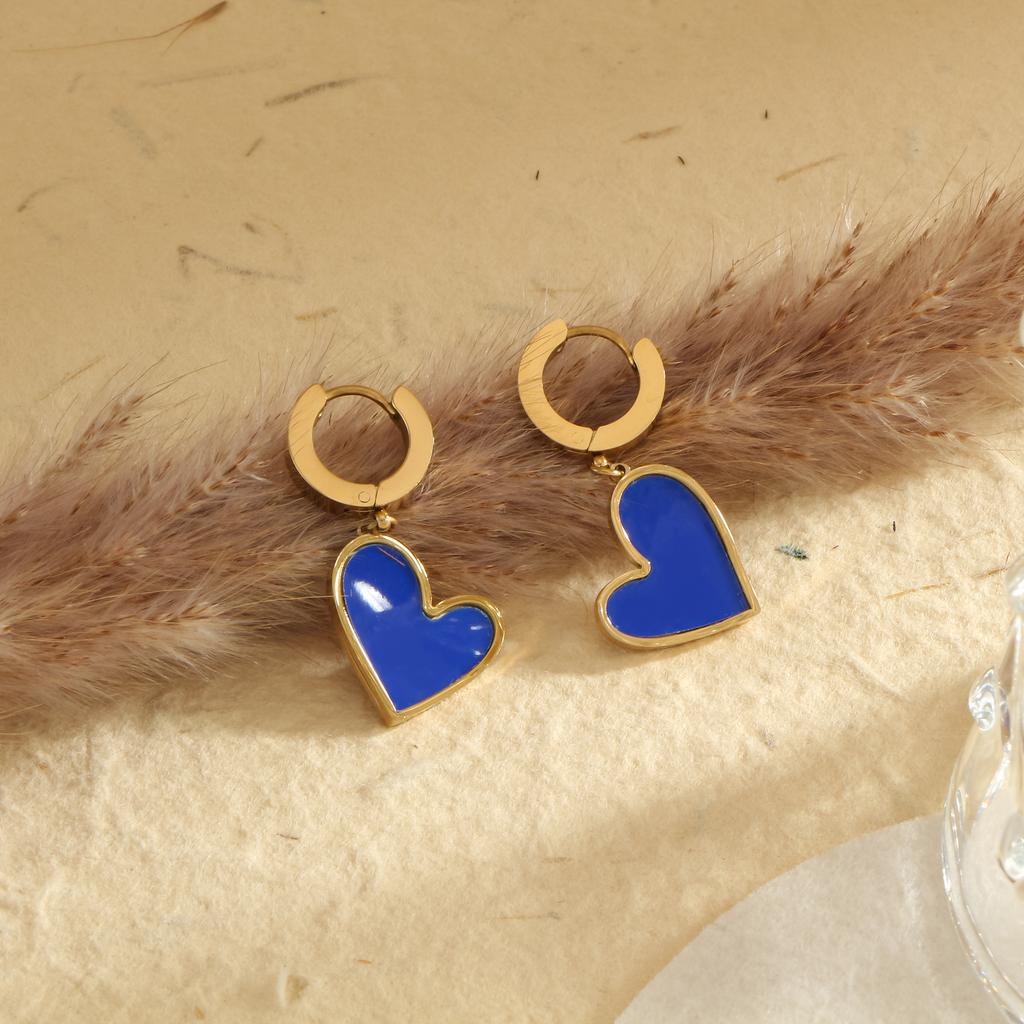 Pendentif Love Beimu pour dames boucle d'oreille dorée tendance style minimaliste adaptée aux fêtes de bijoux boucles d'oreilles pour un usage quotidien