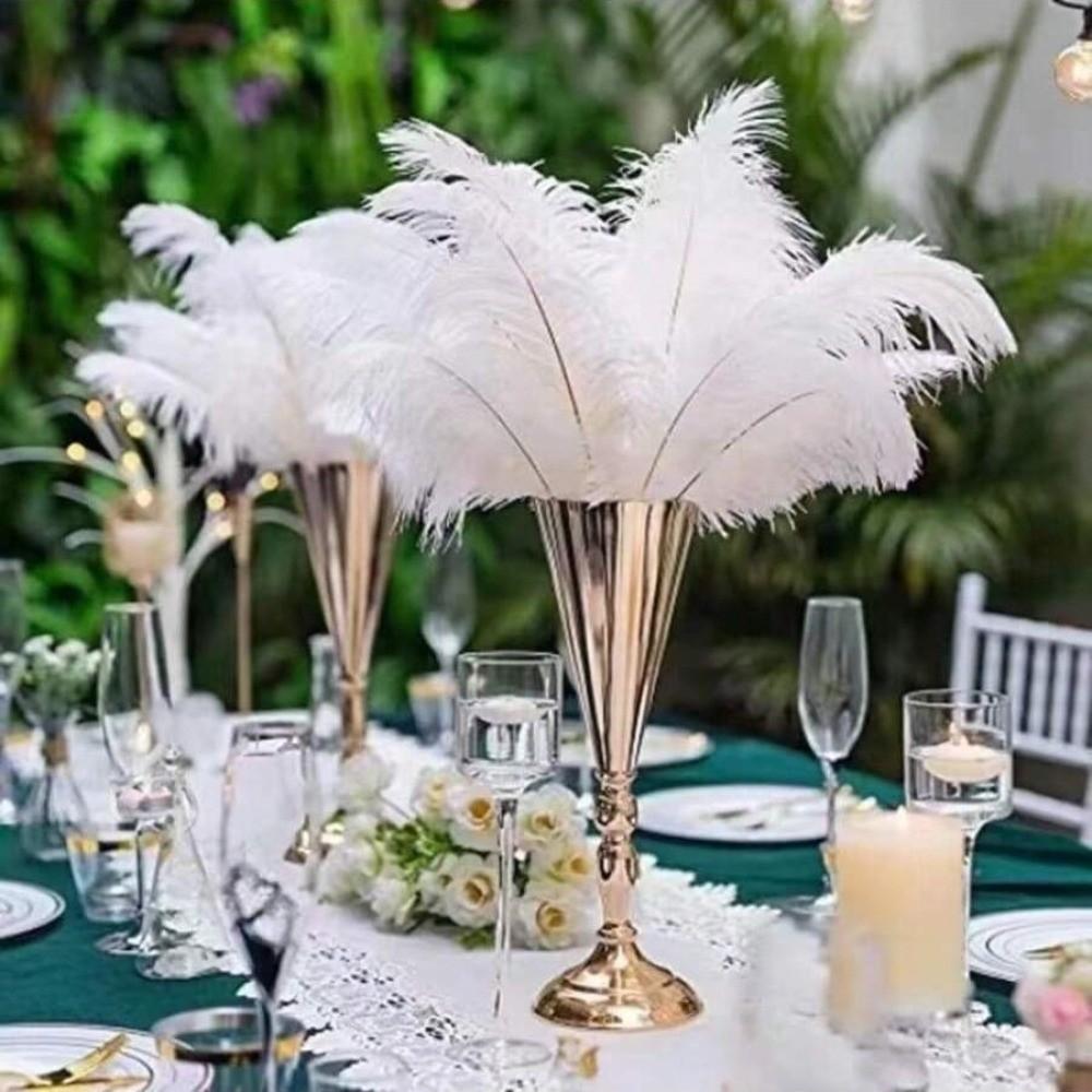 Golden Silver Wedding Flower Vases European Style Centerpiece Vases Elegant Candle Holder  Holiday