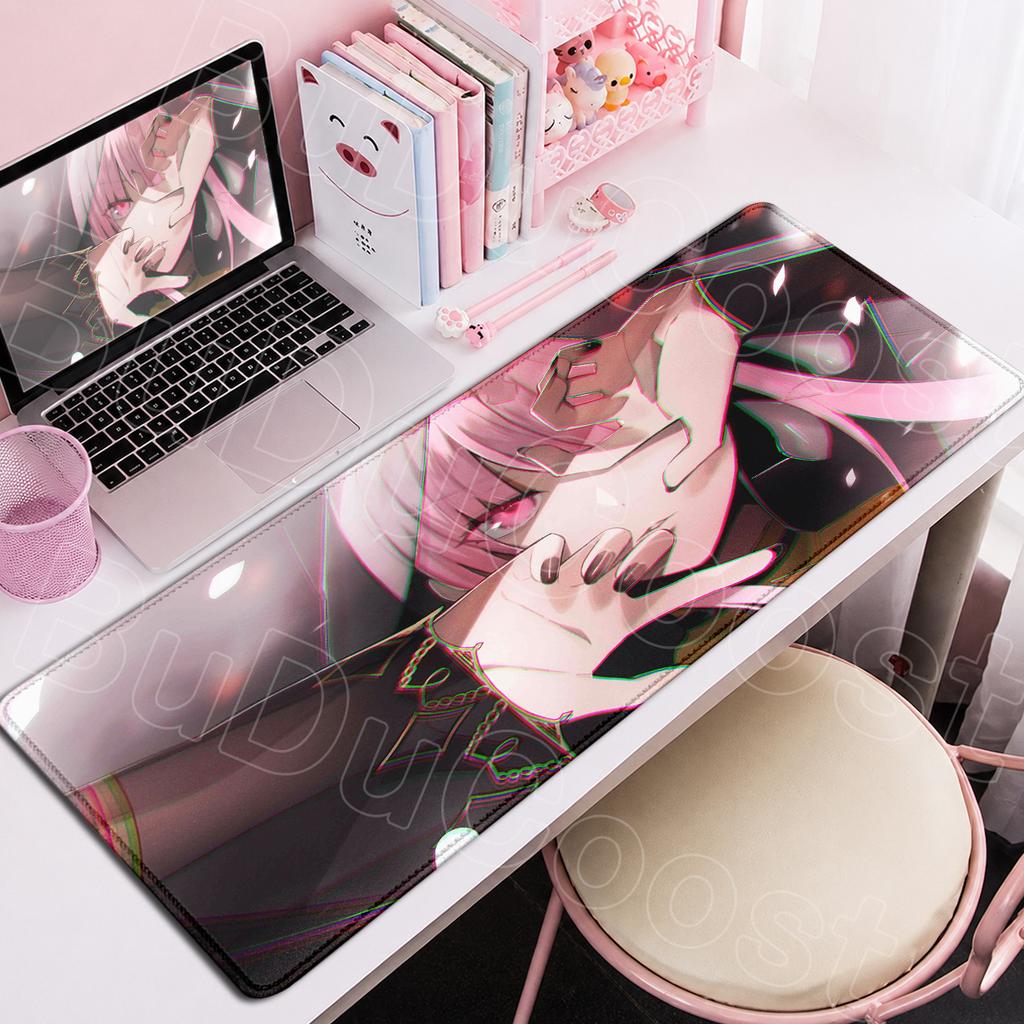 Office Large Rubber Gaming Mouse Pad Anime Non-slip Rubber Base Laptop Keyboard Mat Hololive Kawaii Mori Calliope Desktop Carpet