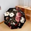 1 PC Automatic Folding Umbrella - Roses and Butterflies Pattern, Portable & Foldable Design with 8 Ribs, Christmas Birthday Gifts