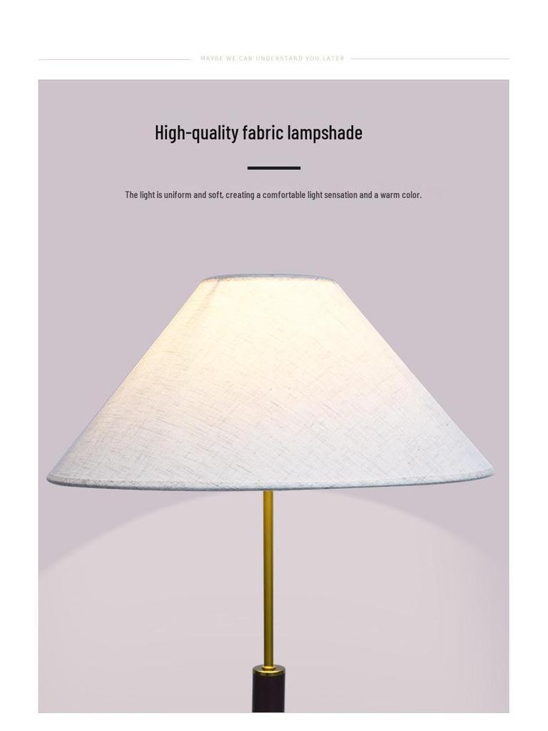 Modern Minimalist Floor Lamp: High-End Fabric Standing Light for Living Room, Study, or Bedroom.