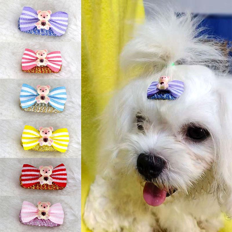 Yorkshire Terrier & Maltese Bow Hair Clip, Ideal for Dogs & Cats.